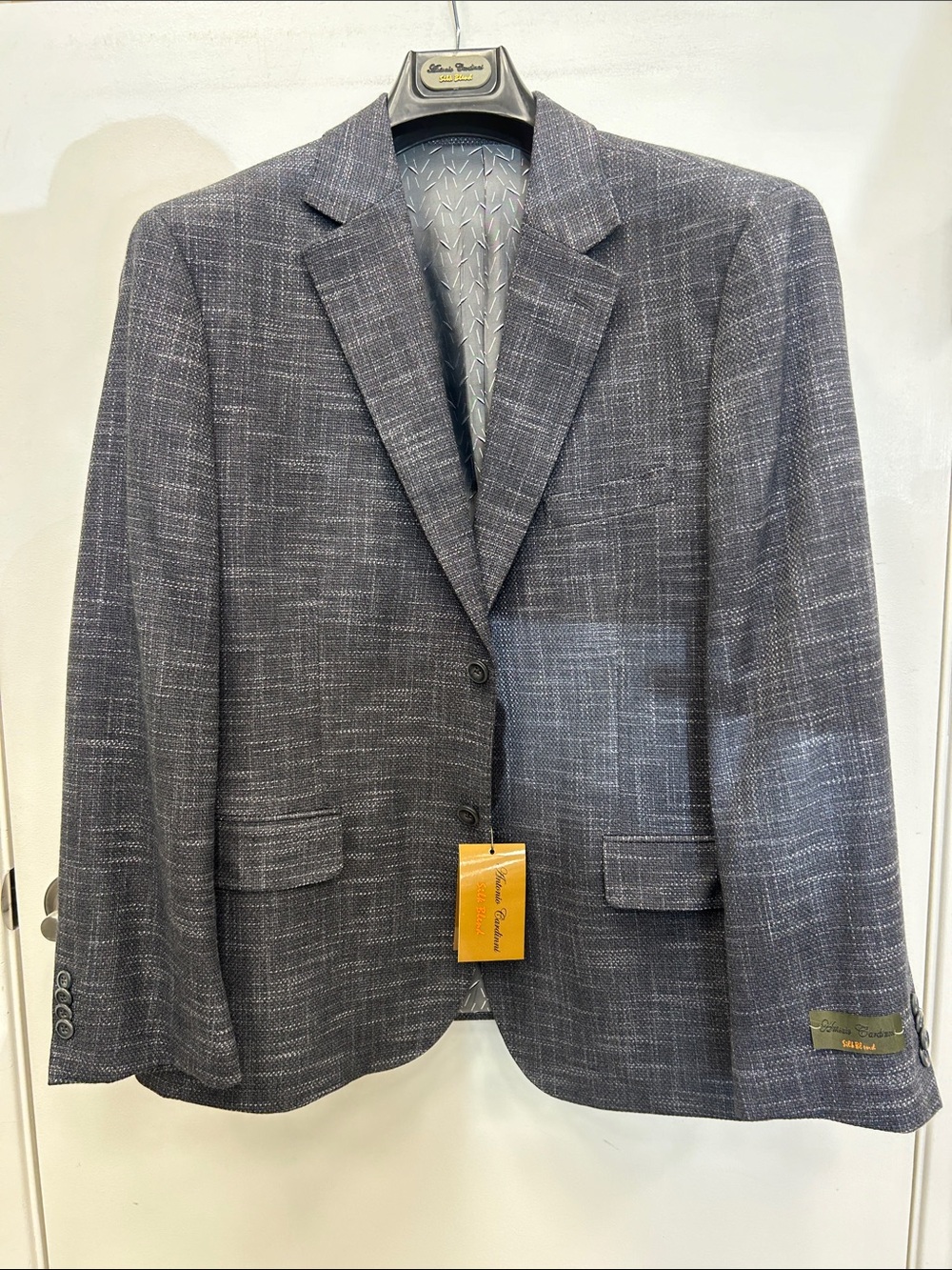 Antonio Cardinni Men's Gray Textured Blazer Sill Blend NWT